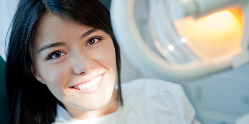 Woman at the dentist